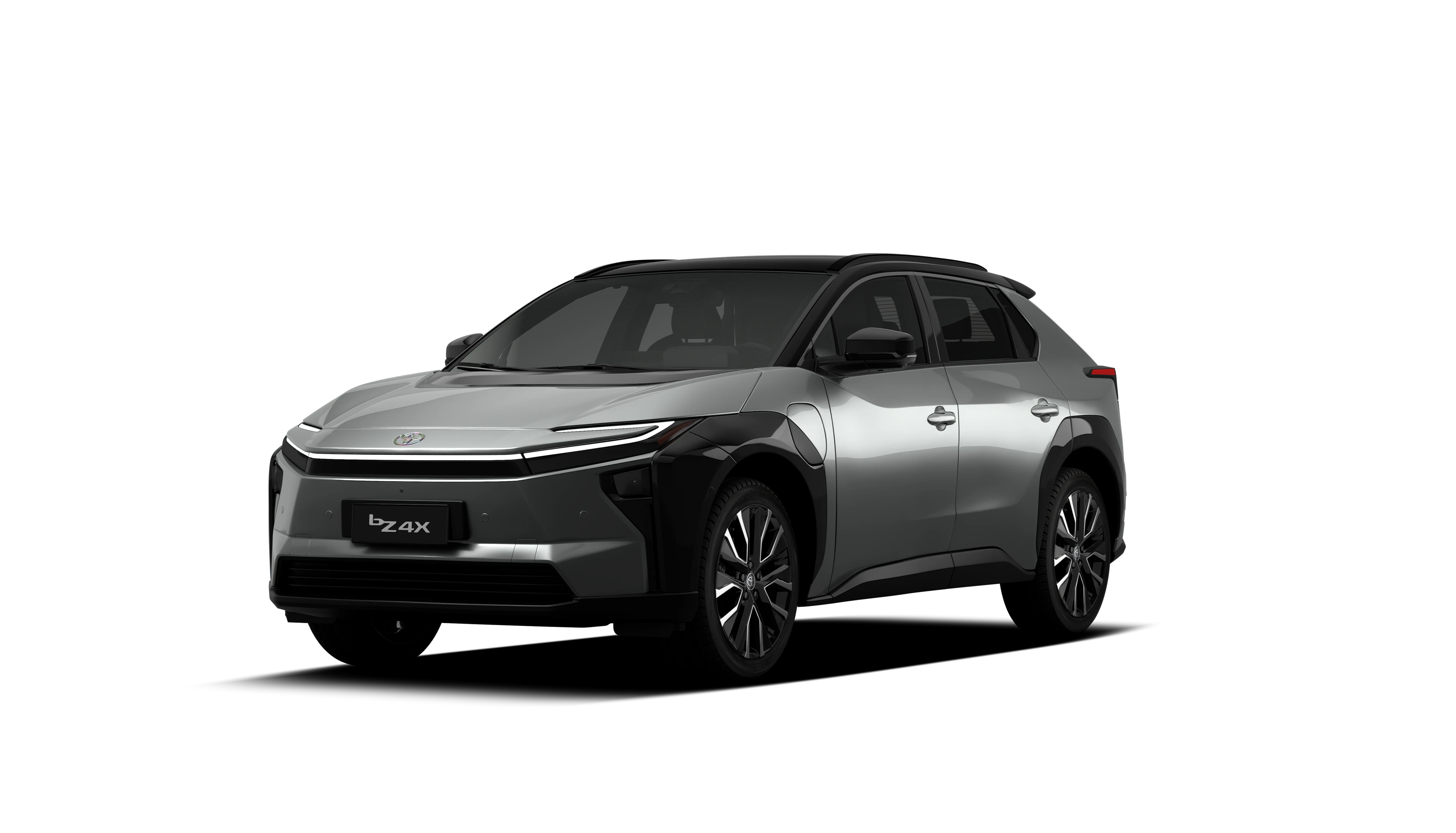Toyota bZ4X AWD na cor Precious Metal/Preto